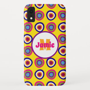 Case-Mate iPhone Case Cercles funky personnalisés Motif sur Jaune