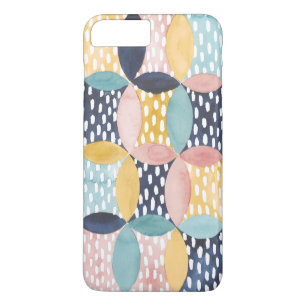 Coque iPhone 8 Plus/7 Plus Cercles géométriques aquarelle