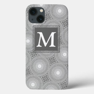 Case-Mate iPhone Case Cercles gris monogramme motif Coque-Mate iPhone ca