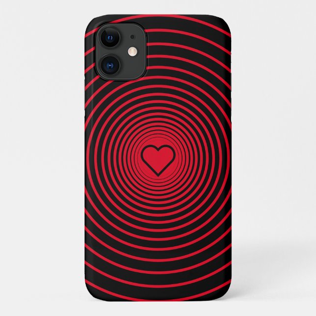 Coques Case-Mate iPhone Cercles rouges noirs - Choisissez vos couleurs pré (Dos)
