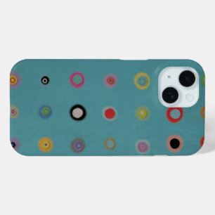 Coque Pour iPhone 15 Cercles vintages arrière - plan vert Ruth Fitta