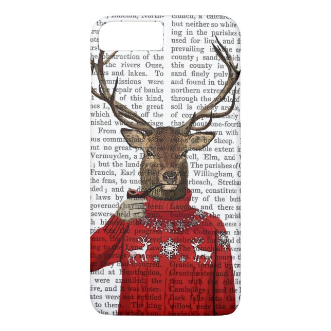 Coques Case-Mate iPhone Cerf dans Ski Sweater 2 (Dos)