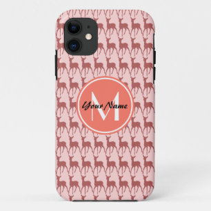 Case-Mate iPhone Case Cerf Saumon Rose, Monogramme Personnalisé, Personn