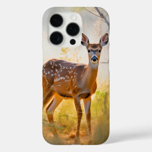 Coques iPhone 16 Pro Cerfs Élégants dans la Forêt Design Naturel