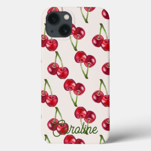 Case-Mate iPhone Case cerisier rouge rétro sucré vintage girly personnal