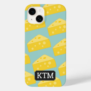 Coque Pour iPhone 14 C'est Cheesy ! Poids du fromage toon et initiales