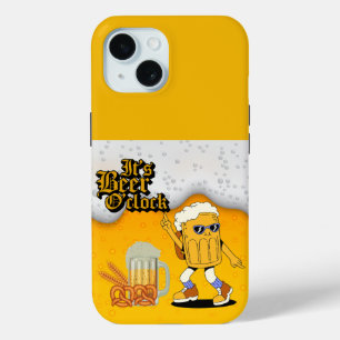Coque Pour iPhone 15 C'est la bière à l'heure Tasse à bière Personnage