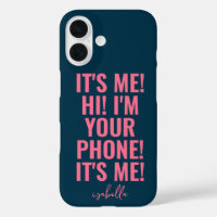 C'est moi Salut Je suis ton téléphone Pink Typogra