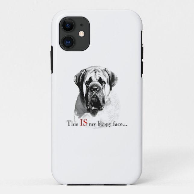Coques Case-Mate iPhone C'est mon joyeux visage Bullmastiff (Dos)