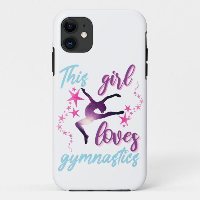 Coques Case-Mate iPhone Cette Fille Aime La Gymnastique Étoiles Leap (Dos)
