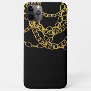 Case-Mate iPhone Case Chaîne d'Hip hop noirs Gold Chains