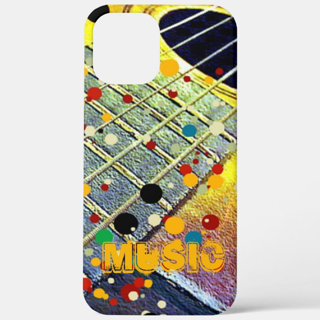 Coques Case-Mate iPhone Chaînes de guitare Aquarelle musicale (Verso)