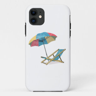 Coque iPhone 11 Chaise et parapluie de plage