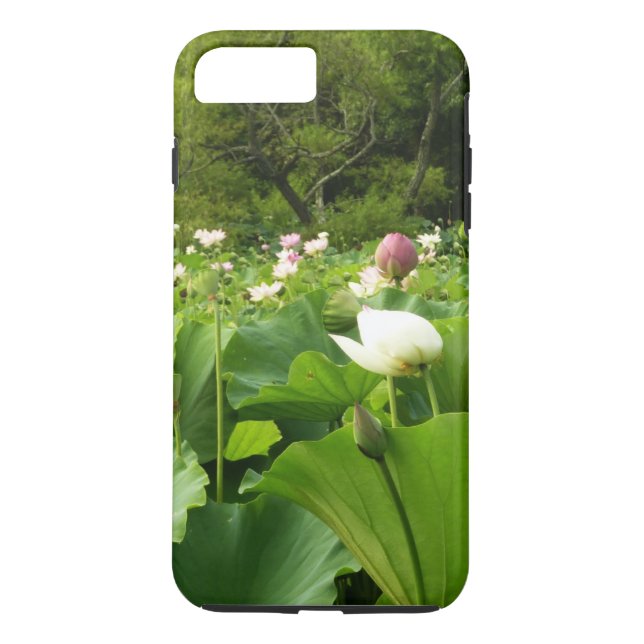 Coques Case-Mate iPhone Champ de fleurs de Lotus Jardin d'été (Dos)