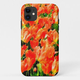 Etui iPhone Case-Mate Champ orange de tulipes