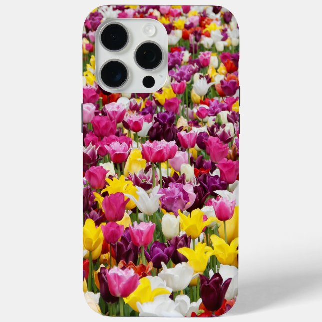 Coques Case-Mate iPhone champ plein de tulipes (Verso)