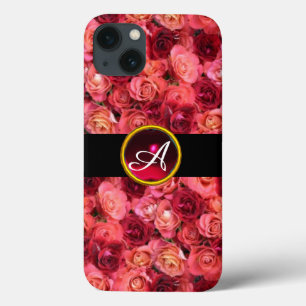 iPhone 13 COQUE CHAMP ROSE ROSE ROSE ROSE ROSE ROSE ROUGE, MONOGRA