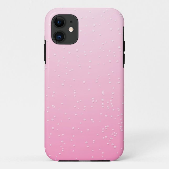 Coques Case-Mate iPhone Champagne rose avec minuscules bulles Art Arrière  (Dos)