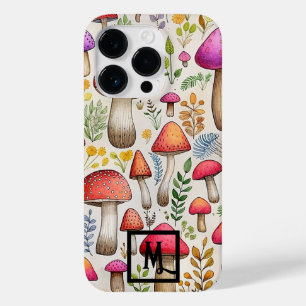Coque Pour iPhone 14 Pro Champignons botaniques