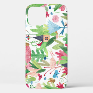 Case-Mate iPhone Case Champs floraux : Aquarelle Maisons Motif
