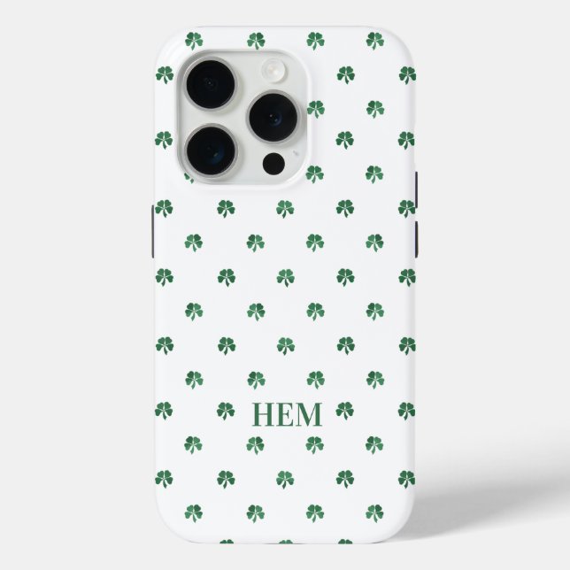 Coques Case-Mate iPhone Chanceux Tiré Monogramme Irlandais Quatre Clochons (Verso)