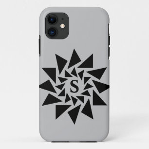 Case-Mate iPhone Case Changer Initial, Triangles géométriques, Blanc Noi