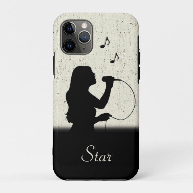 Coques Case-Mate iPhone Chanteuse personnalisée avec nom (Dos)
