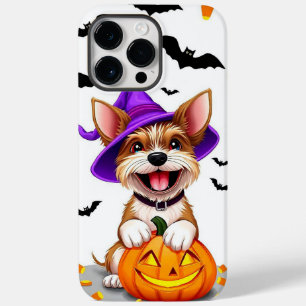 Coque Pour Pour iPhone 14 Pro Max Chaos de chiot drôle et effrayant 🎃🐾 Ambiance Ha