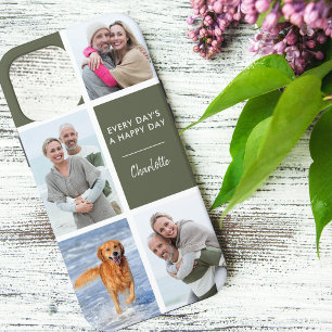 Case-Mate iPhone Case Chaque jour une journée heureuse 4 Photo Initiales