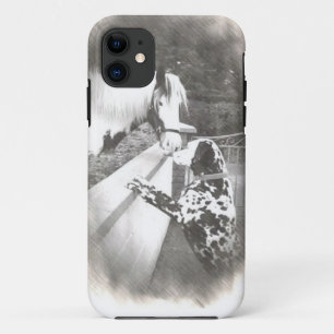 Coque Case-Mate Pour iPhone Chariot de chien de Dalmation avec le cheval