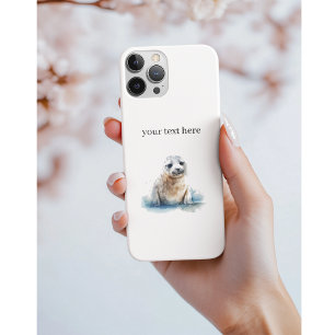 Case-Mate iPhone Case Charmant chiot de phoque à l'aquarelle, personnali
