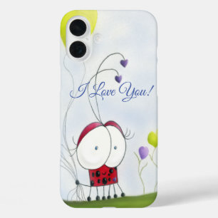 Coques iPhone 16 Plus Charmante coccinelle aux ballons colorés