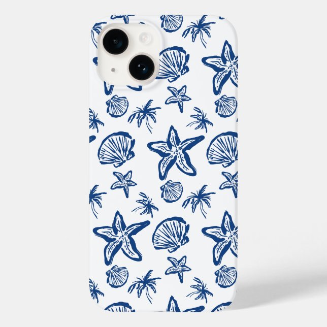 Coques Case-Mate iPhone Charme côtier | Plage d'été Seashell & Starfish (Verso)
