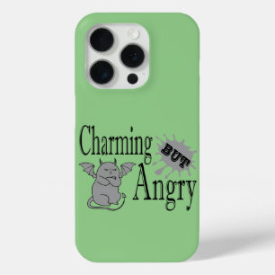 Coque iPhone 15 Pro Charming mais en colère petit chat diable drôle ci