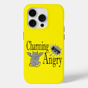 Coque iPhone 15 Pro Charming mais en colère petit chat diable drôle ci