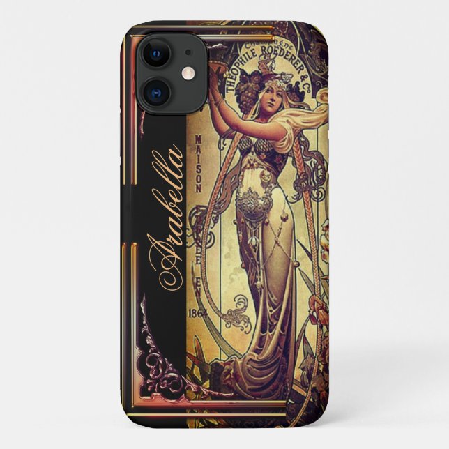 Coques Case-Mate iPhone Charnière élégante femme Art nouveau (Dos)