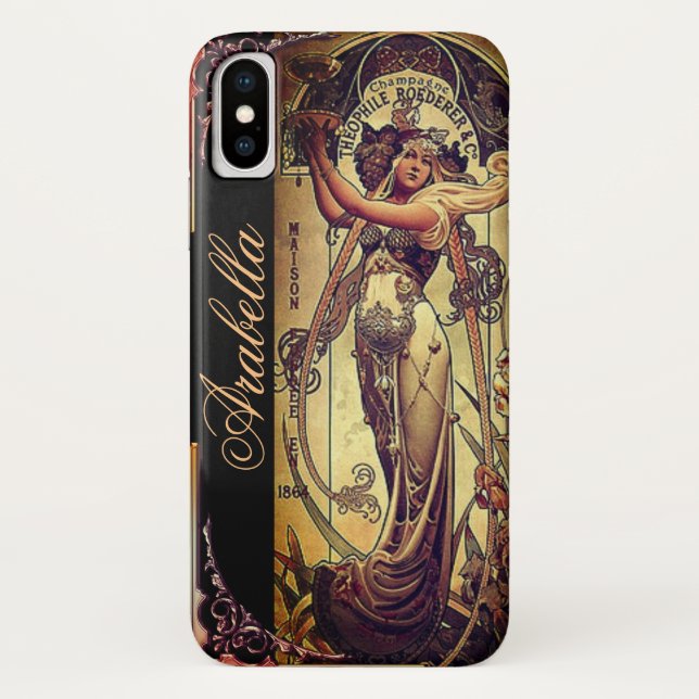Coques Case-Mate iPhone Charnière élégante femme Art nouveau (Dos)