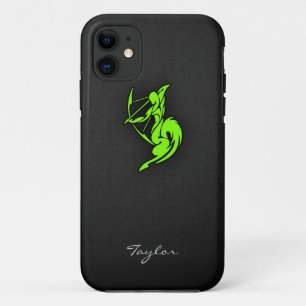 Coques Pour iPhone Chartreuse, Neon Green Sagittarius