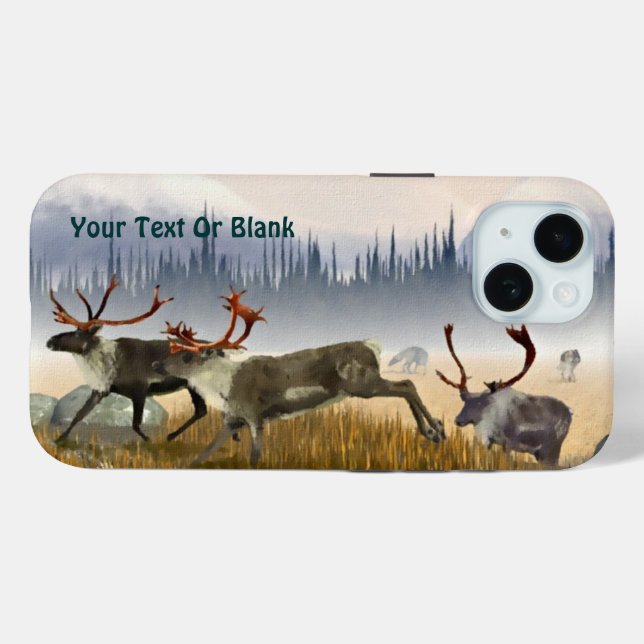 Coques Case-Mate iPhone Chasseurs Dans La Poisson (Caribou) (Verso (horizontal))
