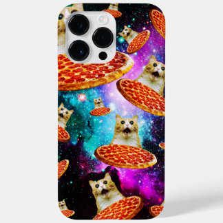 Coque Pour Pour iPhone 14 Pro Max Chat à pizza de l'espace amusant