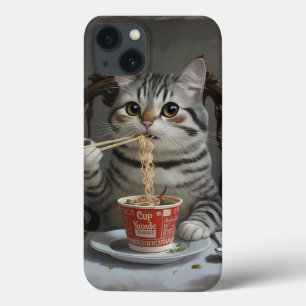 Case-Mate iPhone Case Chat À Rayures Profitant Des Nouilles De Coupe
