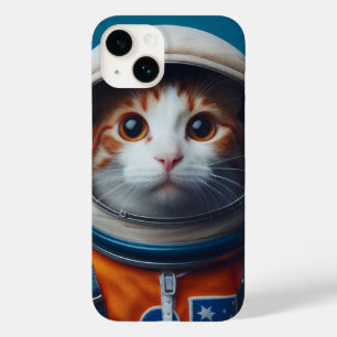 Coque Pour iPhone 14 Chat amusant en Engin astronaute - Space Adventure