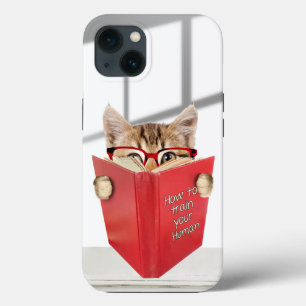 Case-Mate iPhone Case Chat avec lunettes et livre rouge