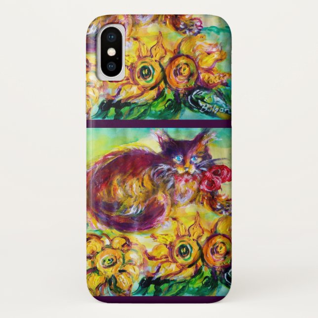 COQUES Case-Mate iPhone CHAT AVEC RIBBON ROUGE ET SOUFFRES (Dos)