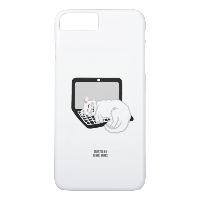 Coques Case-Mate iPhone Chat Blanc Dormir sur l'iPhone portable 8/7 Plus C (Dos)