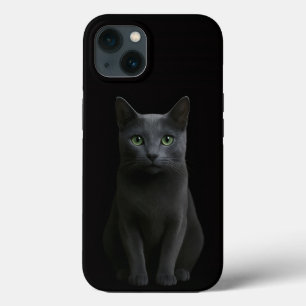Case-Mate iPhone Case Chat bleu russe Black 4 Luxe iPhone 13