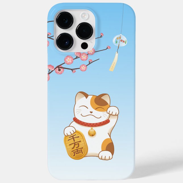 Coques Case-Mate iPhone Chat chanceux japonais, Calico Maneki Neko (Verso)