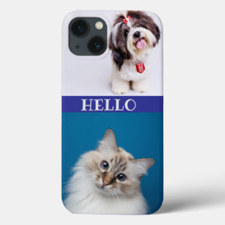 Case-Mate iPhone Case Chat & Chien moderne violet chic monogrammé Retour