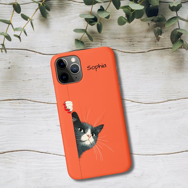 Coques Case-Mate iPhone Chat Curieux qui Jette un Coup d'Œil (Créateur téléchargé)