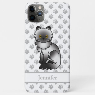 Case-Mate iPhone Case Chat de dessin animé persan mignon fumée & nom